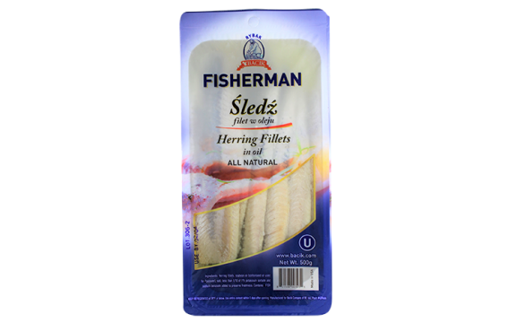 Fisherman Herring in oil tray