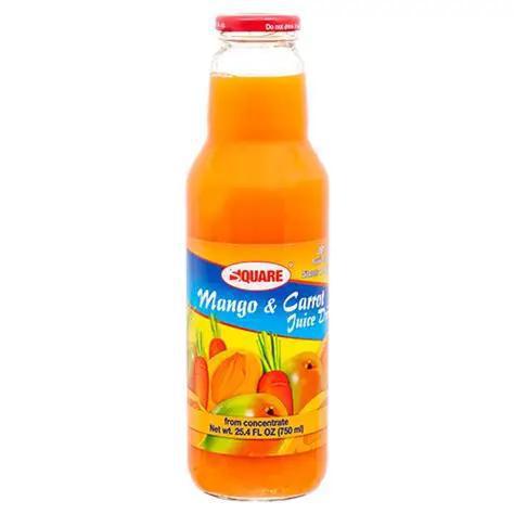 Square mango and carrot juice