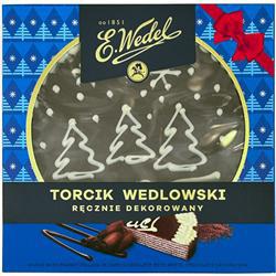 Wedel "Christmas" Torcik Wedlowski Dekorowany Biala Czekolada