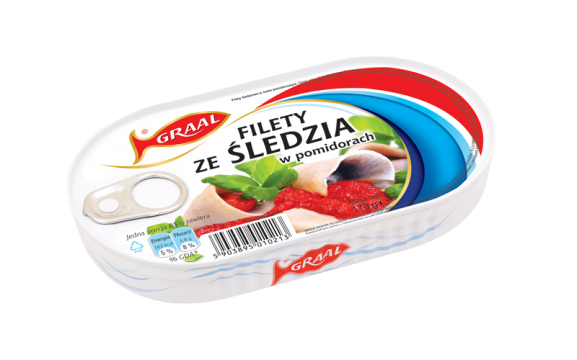 Graal Dzika Ryba Filety Herring Fillet Tomato
