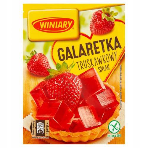 Winiary Galaretka o Smaku Truskawkowym - Strawberry Jello Mix 71g