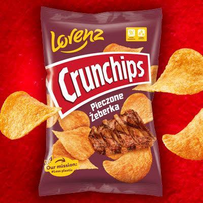 Chips-Lorenz - Crunchips - Pieczone Zeberka (Smoked Ribs Chips) 12/130g