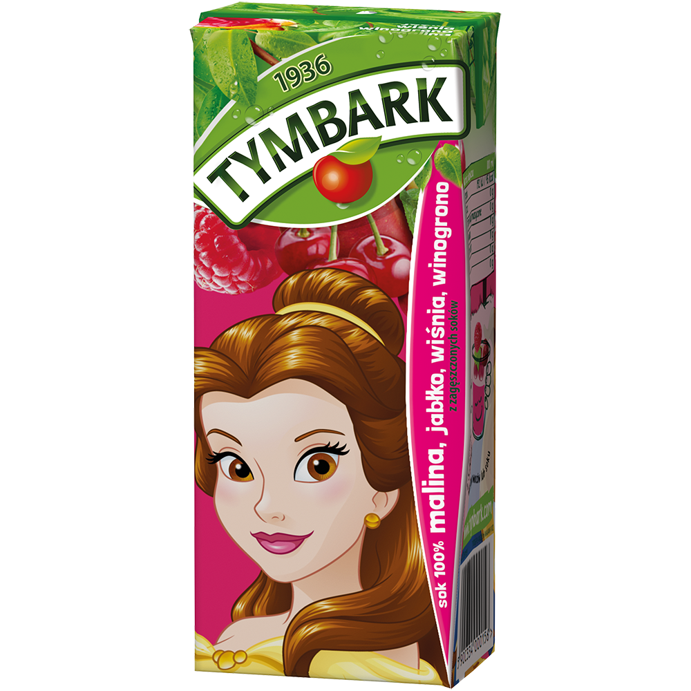 Tymbark 100% Raspberry - Apple - Cherry Juice