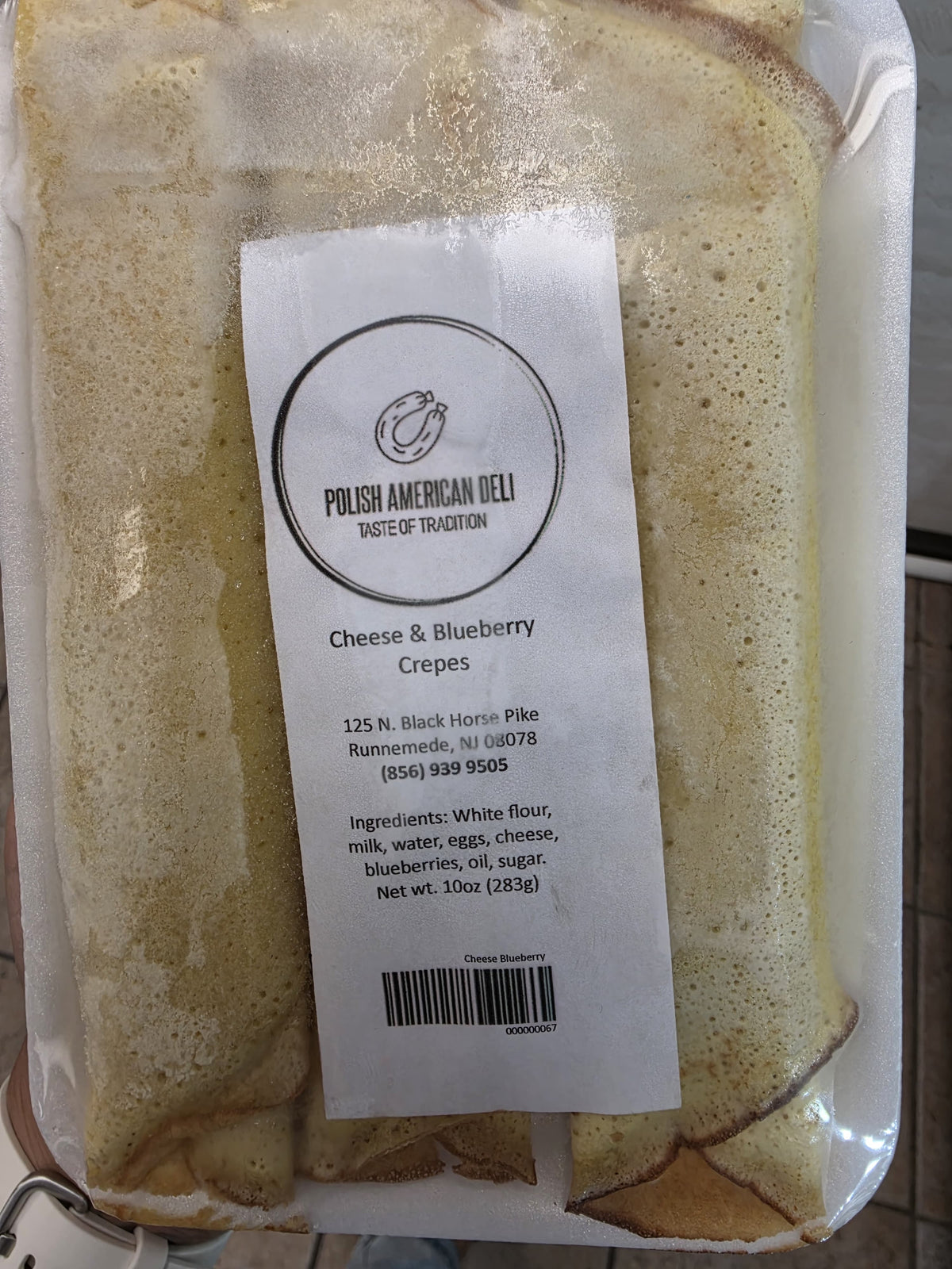 Cheese & Blueberry Crepes from Polish American Deli