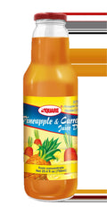 Square Pineapple and Carrot juice