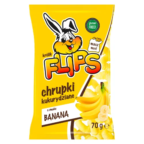 Chrupki - Flips Chrupki Kukurydziane Banana 70g