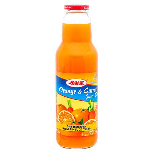 Square Orange and carrot juice