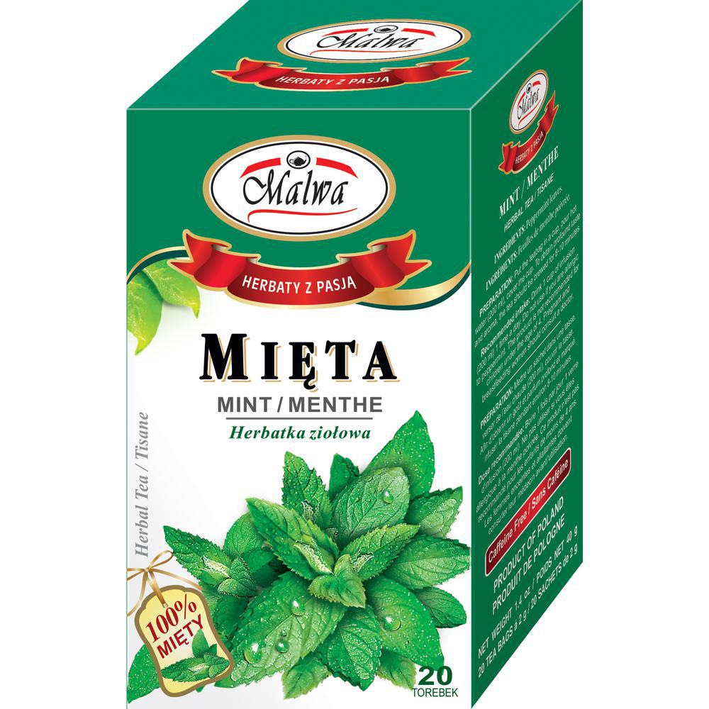 Malwa Peppermint Herbal Tea – 20 Tea Bags, 40 g